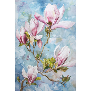 Pink Flower Watercolor Canvas